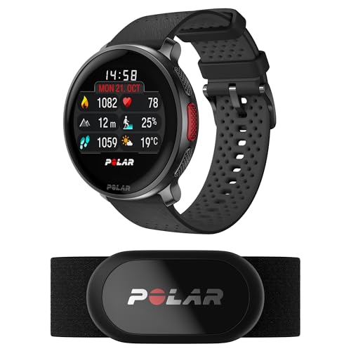 Polar Kit Vantage V3 Preto + Sensor de Frequência Cardíaca H10 Preto - Relógio esportivo com GPS, monitor de FC avançado e bateria duradoura, Smartwatch, mapas offline, relógio de corrida